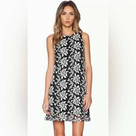 Sam Edelman Razorback exposed zipper Eyelet Cutout Floral Lace dress L - Picture 3 of 6